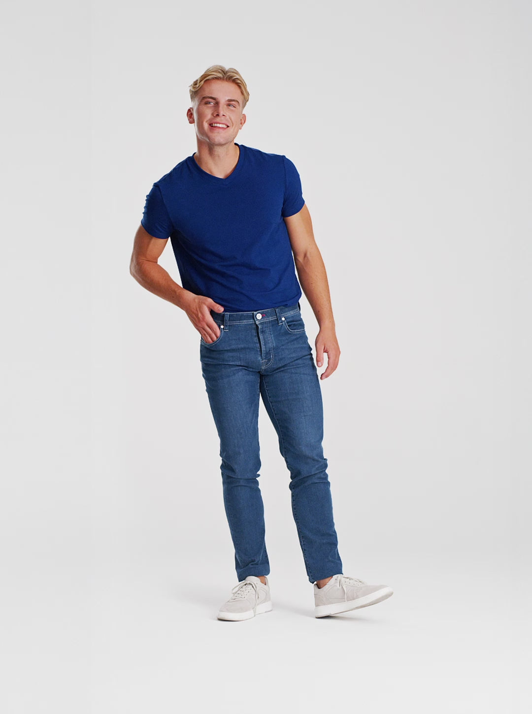 Load video: Jeans 5 pocket Falcon